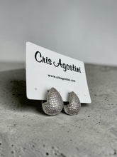 Load image into Gallery viewer, Teardrop-shaped fully pave crystal earrings
