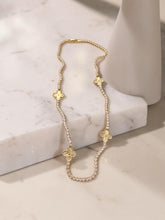 Load image into Gallery viewer, Tify clover details tennis necklace
