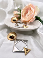 Load image into Gallery viewer, Max geometric zenith gold and silver earrings
