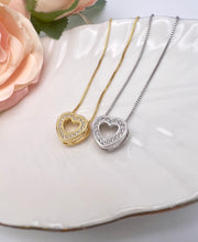 Load image into Gallery viewer, High quality heart box cz necklace
