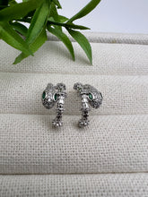 Load image into Gallery viewer, Luxury inspired snake cz diamond studded earrings
