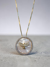 Load image into Gallery viewer, Mother of pearl medal Holy Spirit necklace
