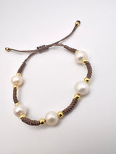 Load image into Gallery viewer, Handmade Braided Rope freshwater pearl Bracelet
