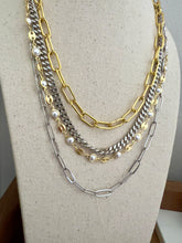 Load image into Gallery viewer, Four different layers link pearls chain necklace
