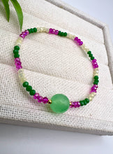 Load image into Gallery viewer, Different colors crystal bracelet green jade ball
