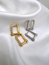 Load image into Gallery viewer, Inspired link Tify cz in the front earrings
