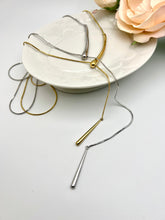 Load image into Gallery viewer, Sleek Y shaped tie necklace
