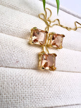 Load image into Gallery viewer, Square cut crystal jewelry set
