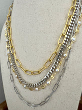 Load image into Gallery viewer, Four different layers link pearls chain necklace
