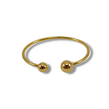 Load image into Gallery viewer, Open bracelet with spheres at the ends
