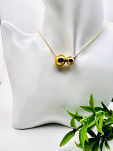 Load image into Gallery viewer, Two different balls pendants necklace

