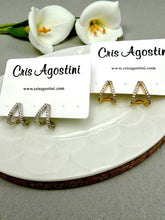 Load image into Gallery viewer, Small open ear jacket earrings
