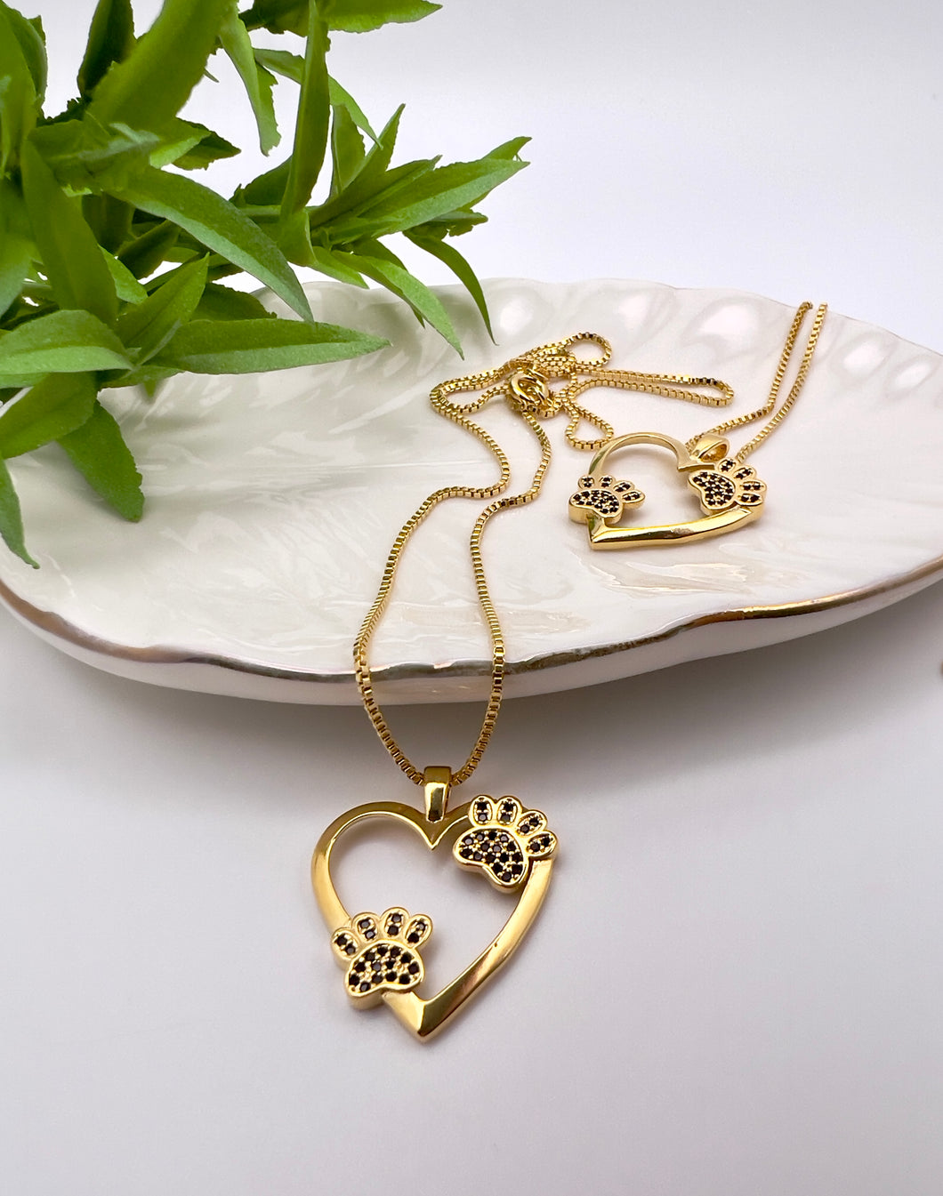 Pet mom heart necklace