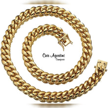 Load image into Gallery viewer, Highly Polished 10 mm Gold Plated Men&#39;s Cuban Chain
