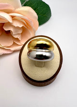 Load image into Gallery viewer, Silver and gold plated organic ring
