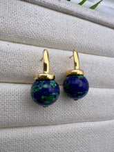 Load image into Gallery viewer, Chrysocolla ball Gemstone earrings
