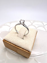 Load image into Gallery viewer, Delicate solitaire cz diamond ring
