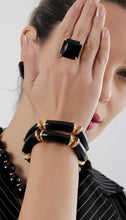 Load image into Gallery viewer, Acrylic bracelet Seductive Collection plated details
