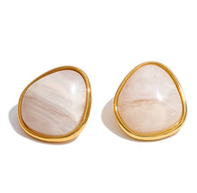 Load image into Gallery viewer, Organic light resin stone earrings
