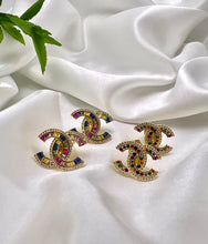 Load image into Gallery viewer, Famous design colorful baguette CC earrings
