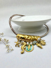 Load image into Gallery viewer, Organic ocean Style leather necklace
