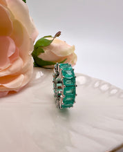 Load image into Gallery viewer, High quality tourmaline Paraiba prong ring
