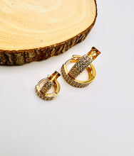 Load image into Gallery viewer, Medium and Small classic cz hoop set earrings
