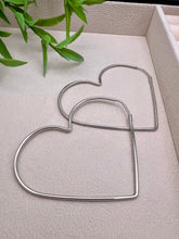 Load image into Gallery viewer, Heart shape tube extra large hoop earrings
