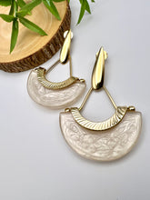 Load image into Gallery viewer, Seductive Collection Acrylic shades of cream options earrings
