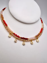 Load image into Gallery viewer, Dulce de leche crystal  necklace with cz pendant
