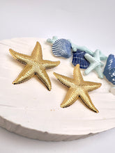 Load image into Gallery viewer, Printed starfish medium earrings
