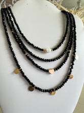 Load image into Gallery viewer, Black Crystal necklace set
