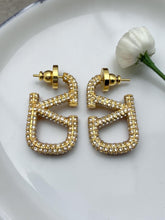 Load image into Gallery viewer, Valentina Collection cz set signature earrings
