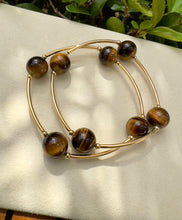 Load image into Gallery viewer, Eye of tiger citrine small 4 balls bracelet
