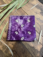Load image into Gallery viewer, Paisley Bandana cotton scarf
