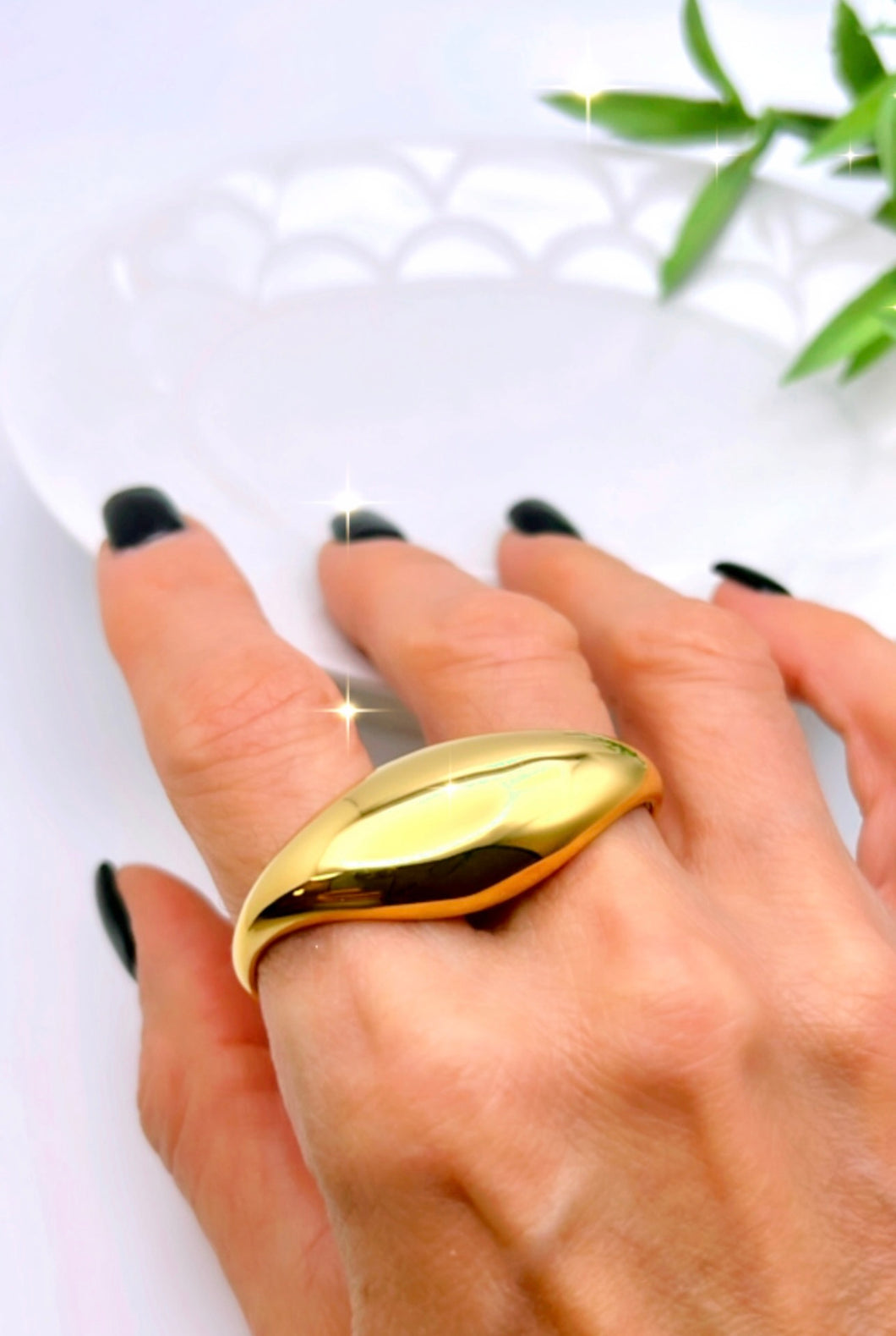 Organic double finger Seductive Collection ring