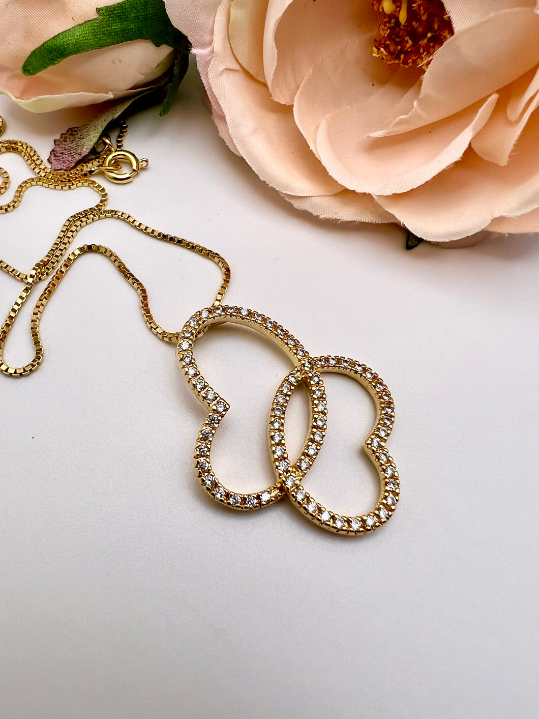 Butterfly studded cz diamond Valentina collection necklace