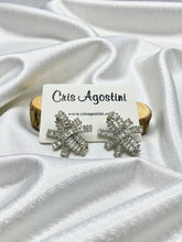 Load image into Gallery viewer, Exclusive cz diamond bow Valentina Collection earrings
