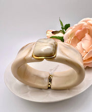 Load image into Gallery viewer, Marbled bracelet with stone detail on top
