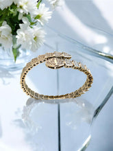 Load image into Gallery viewer, Snake bracelet entirely cz studded

