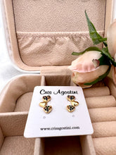 Load image into Gallery viewer, Three small curved heart earrings
