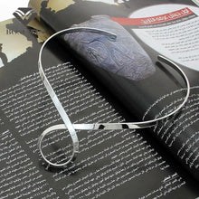 Load image into Gallery viewer, Solid silver plated necklace twisted detail choker
