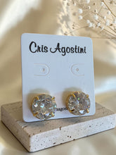 Load image into Gallery viewer, Round brilliant crystal stud earrings large
