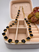 Load image into Gallery viewer, Big round and square cut crystal choker necklace
