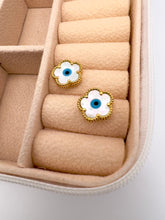 Load image into Gallery viewer, Van Cley greek eye earrings
