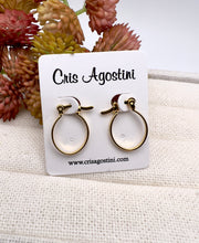 Load image into Gallery viewer, Thin and very light basic hoop gold plated earring
