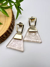 Load image into Gallery viewer, Seductive Collection Acrylic shades of cream options earrings
