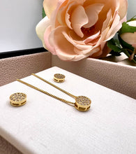 Load image into Gallery viewer, Delicate cz round Valentina jewelry set
