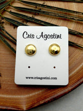 Load image into Gallery viewer, Small smooth button earrings
