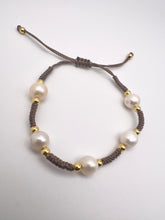 Load image into Gallery viewer, Handmade Braided Rope freshwater pearl Bracelet
